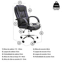 Cadeira Premium Giratória Fox Office C300 - Preta