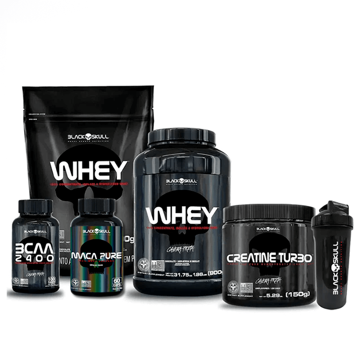 COMBO WHEY 2X + BCAA + CREATINA + MACA PERUANA + COQUETELEIRA