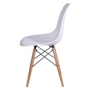 Cadeira Boxbit DKR Eames Polipropileno Branca Base Madeira