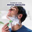 Barbeador + Carga Para Aparelho De Barbear Mach3 Sensitive 16un Gillette