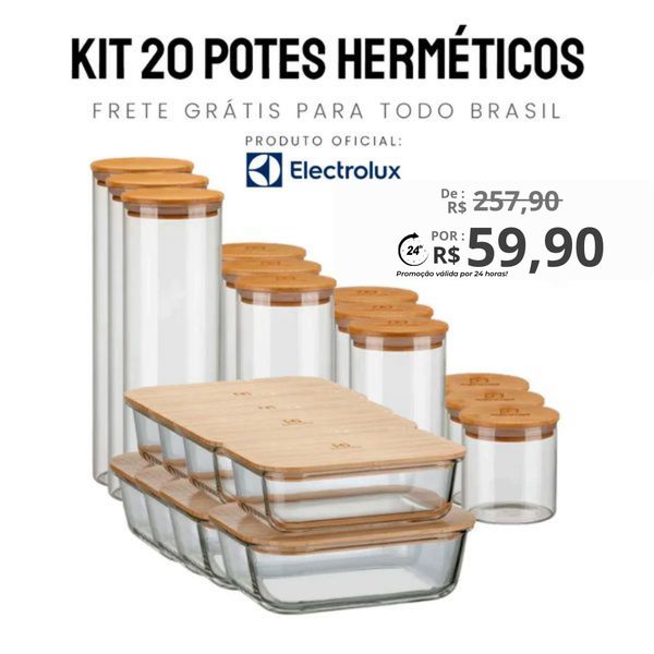 Apenas Hoje 20 Potes Herméticos [Compre 5 Leve 20 - ÚLTIMO DIA] (FRETE GRÁTIS + 69% OFF) - BLACK FRIDAY